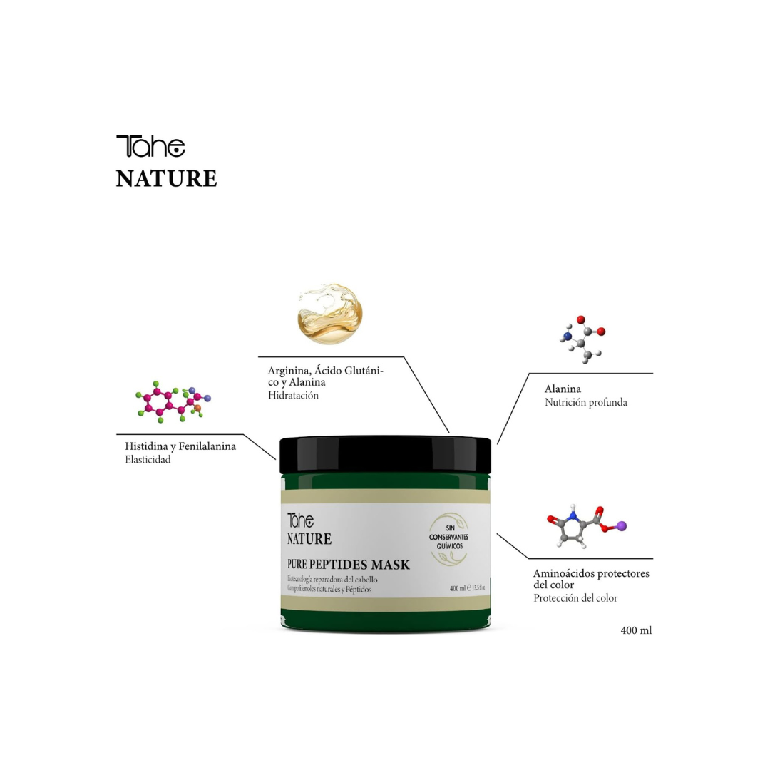 Tahe pure peptides Champú, mascarilla y crema