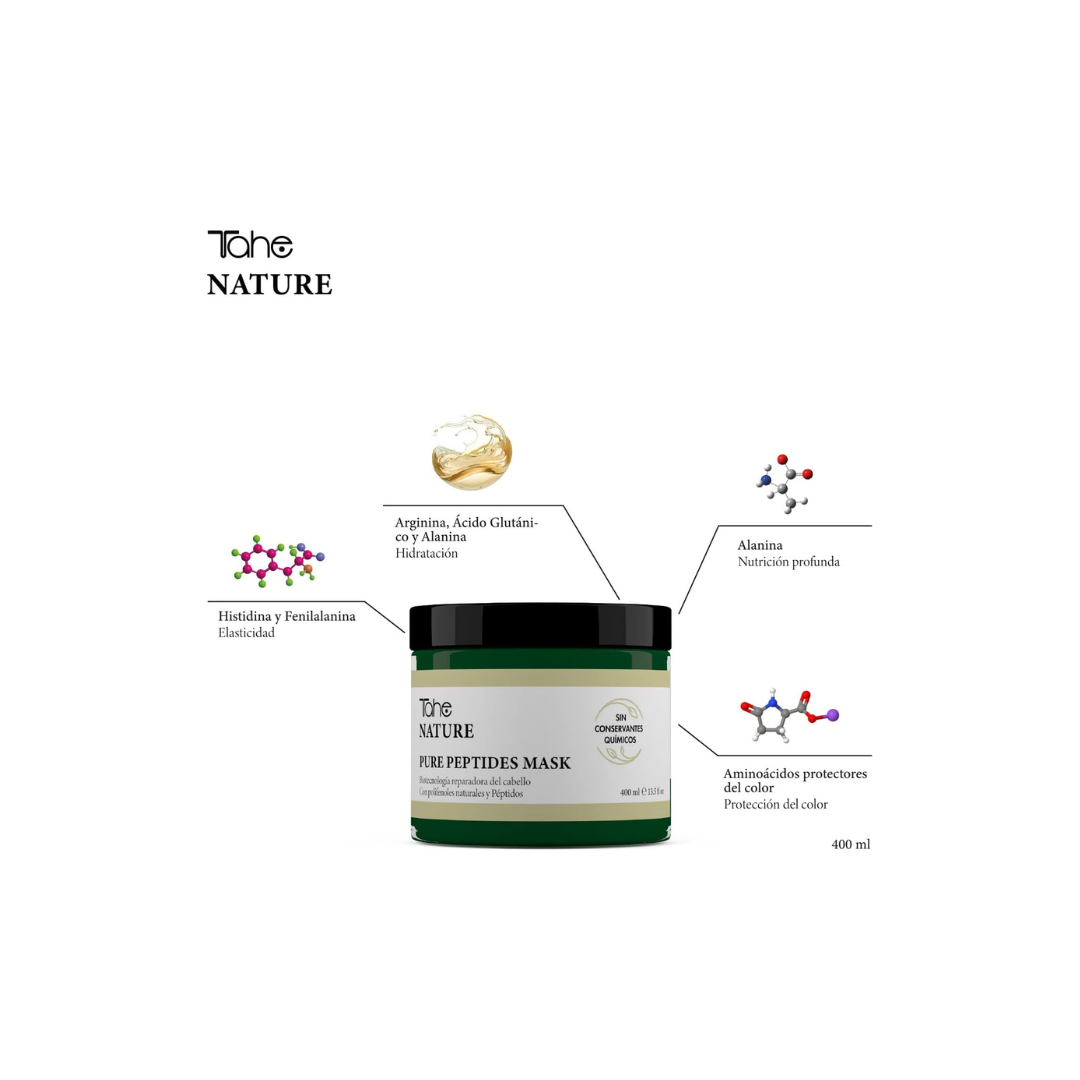 Tahe Nature Anti-breakage Mask Pure Peptides with Natural Polyphenols and Peptides, 400 ml