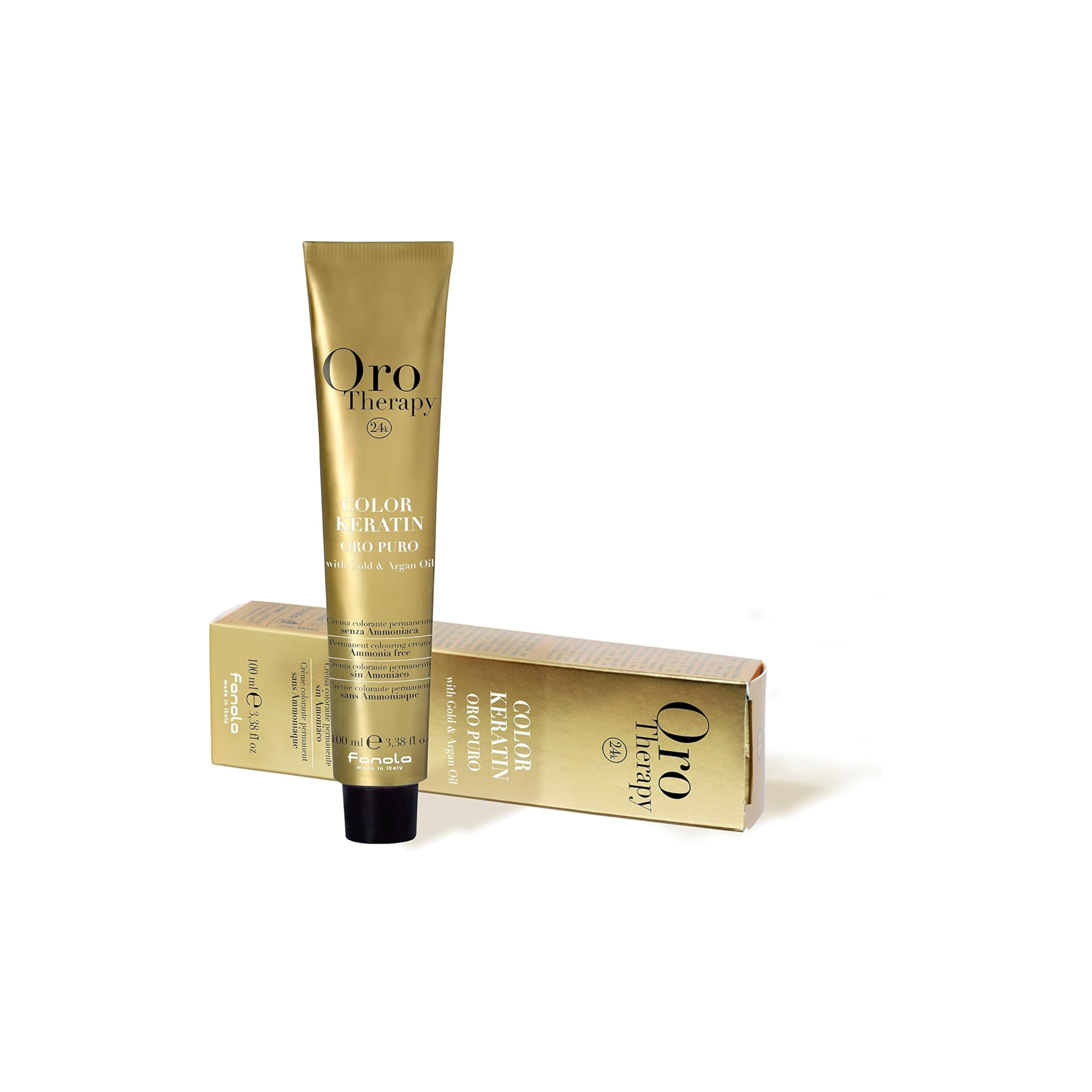 Fanola Oro Therapy 24K Color Keratin – Crema Colorante Permanente Sin Amoniaco 100ml