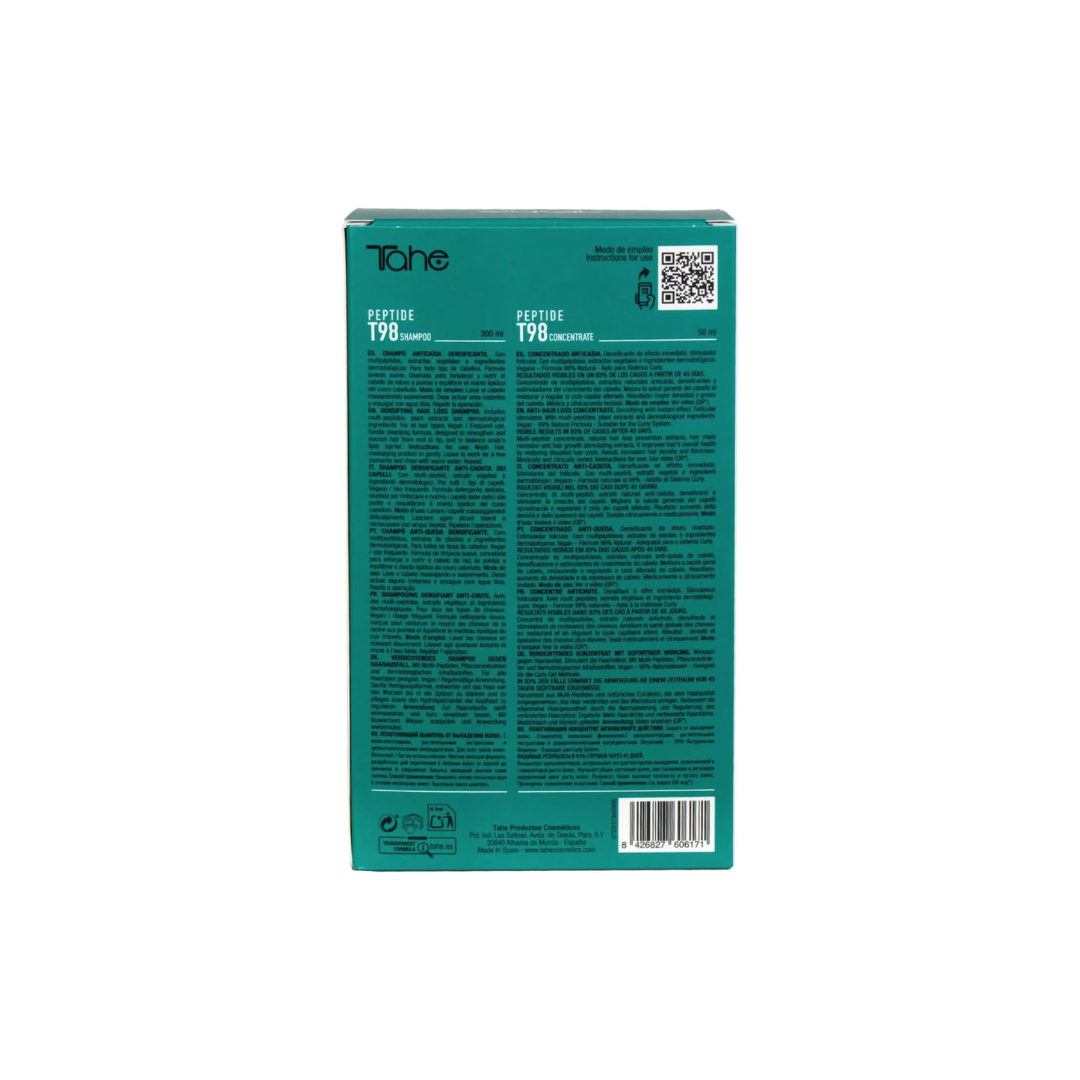 T98 Peptide Anti-Hair Loss Densifying Pack – Shampoo 300 ml + Concentrate 50 ml