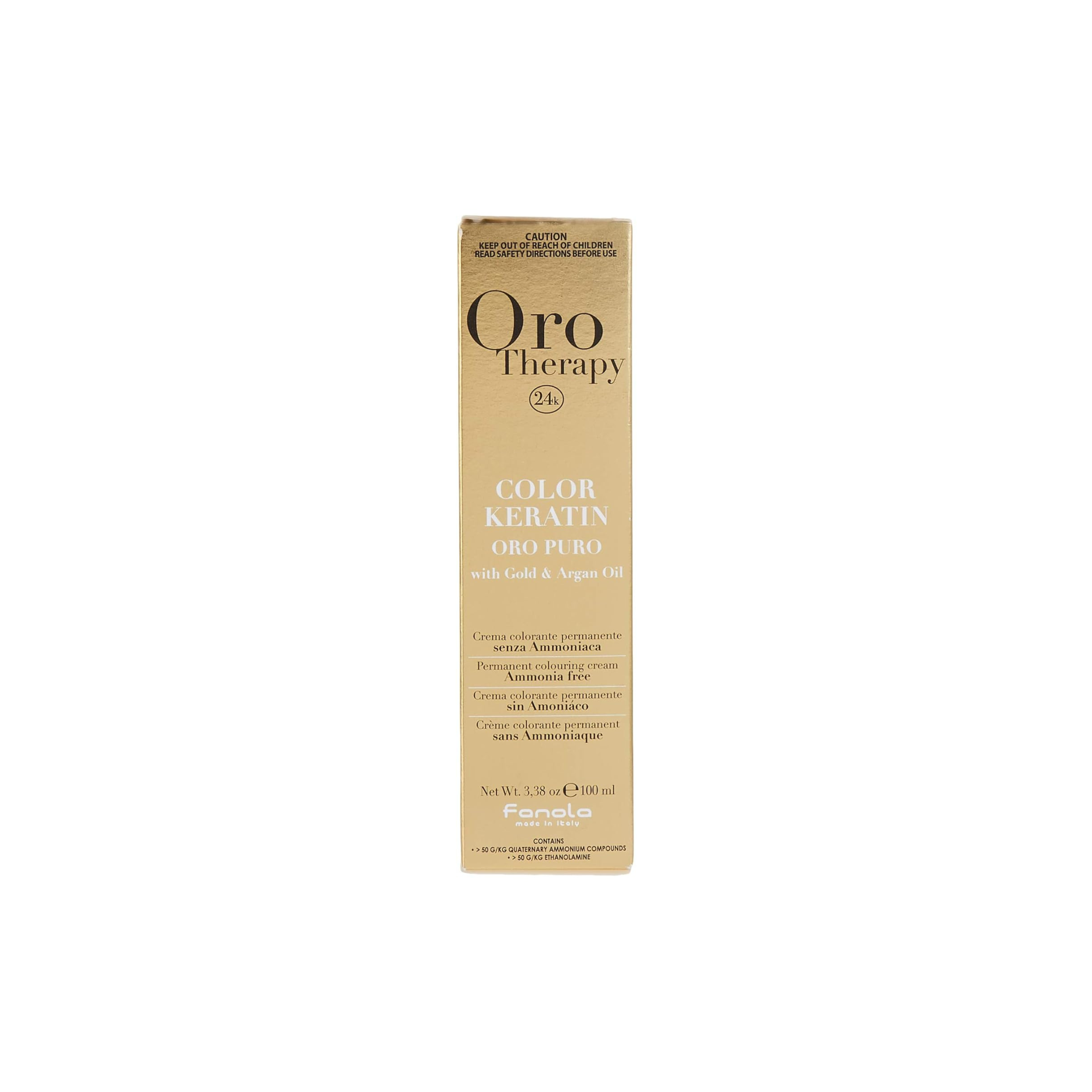 Fanola Oro Therapy 24K Color Keratin – Crema Colorante Permanente Sin Amoniaco 100ml