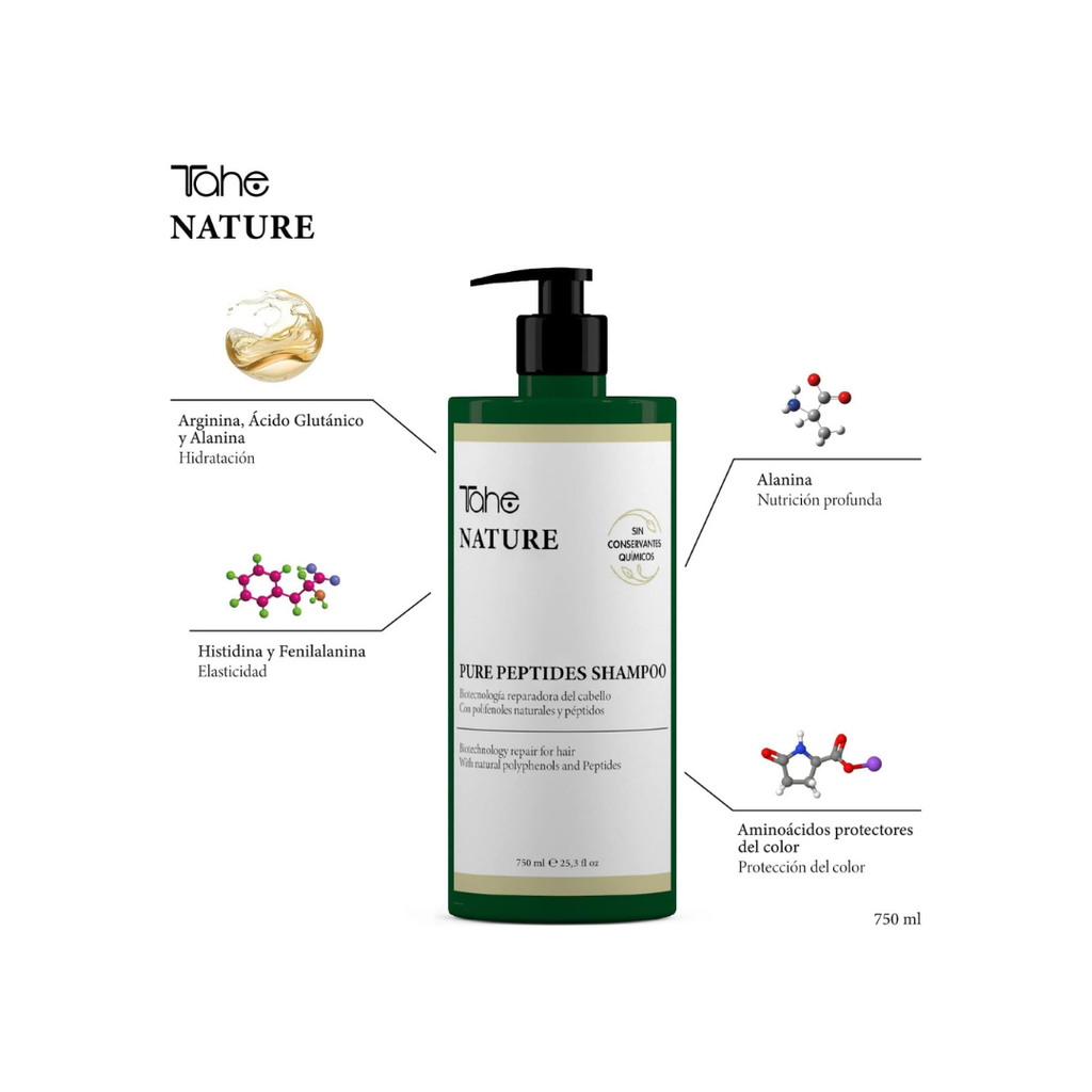 Tahe pure peptides Champú, mascarilla y crema